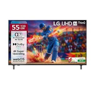 LG 139 cm (55 inches) UA82 AI Series 4K Ultra HD (3840 x 2160) Smart webOS LED TV 55UA82006LA