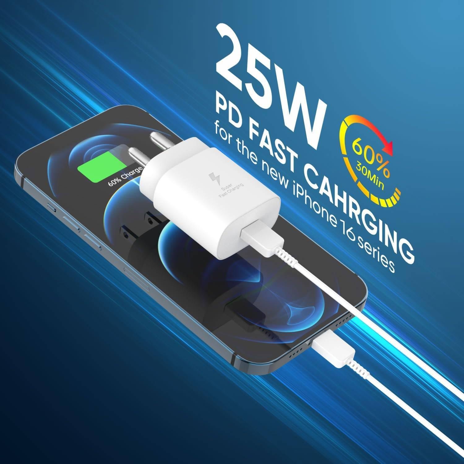 Samsung 25W USB-C Fast Charger with USB-C to USB-C Cable - Image 3